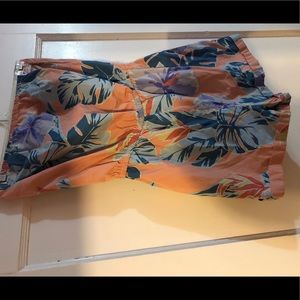 Strapless Urban Outfitters floral romper